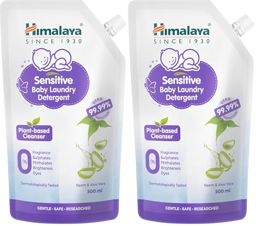 Image of Himalaya Sensitive Baby Laundry Detergent 500 ML | Fragrance-Free, For Sensitive Skin, Liquid (Pack of 2)