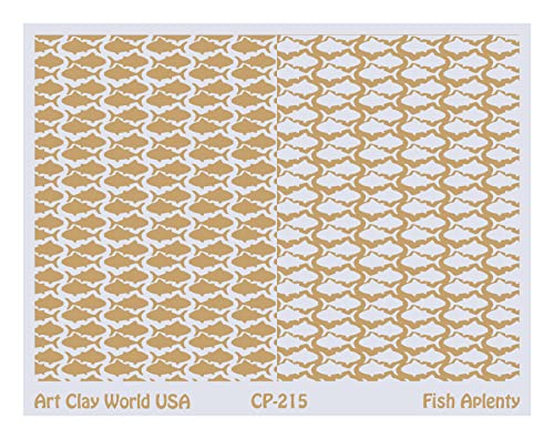 Low Relief Texture Plate Fish Aplenty Design - 1 Pc.