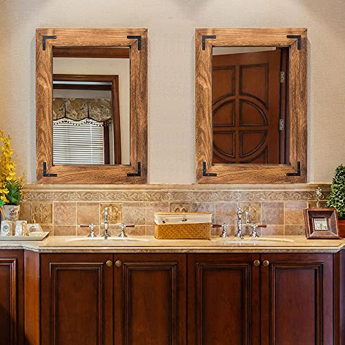 Yoshoot Rustic Wooden Framed Wall Mirror thumb #5