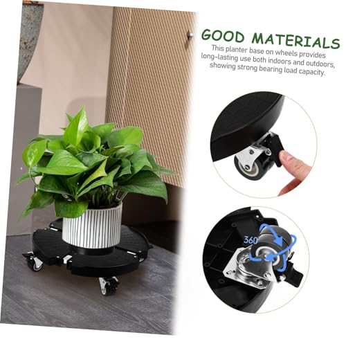 Support de pot de fleurs mobile à roulettes Alipis avec base de plante robuste réglable - 8