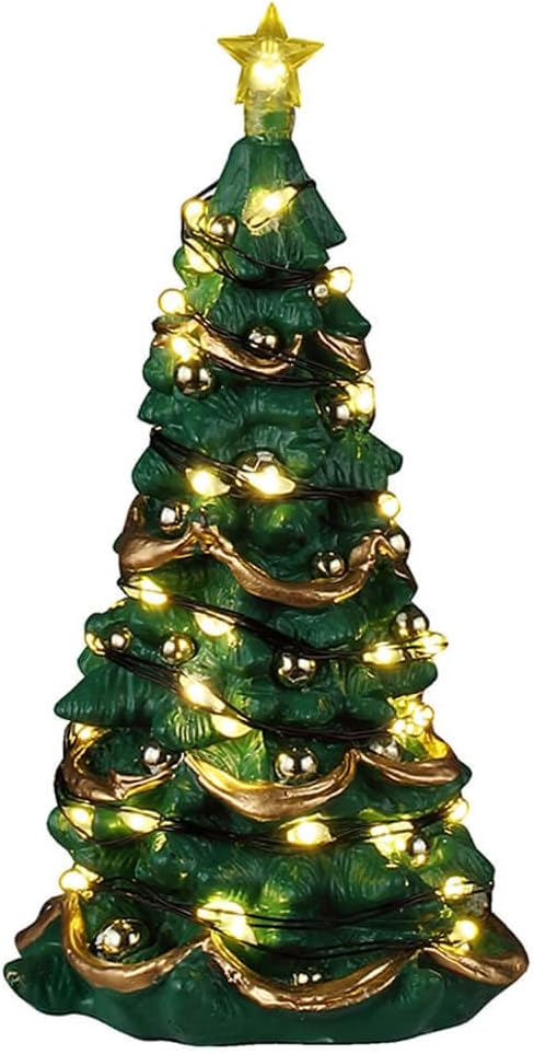 Lemax Joyful Christmas Tree, Clear Light, Battery-Operated(4.5V, Lighted Trees, #54525