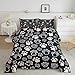 Manfei Kids Dog Paw Print Comforter Set Twin Size,Paw Graffiti Kawaii Bedding Set 2pcs for Teens Girls Boys Home Room Decor,Human Friends Cute Pet Theme Quilt Set,Cartoon Duvet Insert,1 Pillowcase