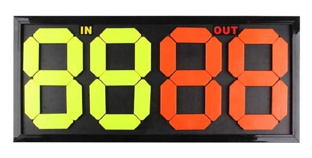 Generico Tabellone Sostituzione Portatile Arbitro Partita di Calcio Display 83x38Cm