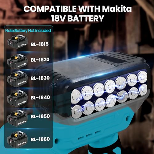 Image of Jig Saw Compatible with 18V Battery | Cordless JigSaw with Built-in LED Light, 45 Deg Bevel, 3 Orbital Settings for Straight /Bevel Cutting & Metal(No Battery)