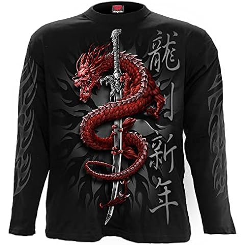 Spiral - Oriental Dragon - Longsleeve T-Shirt Black - M Cover