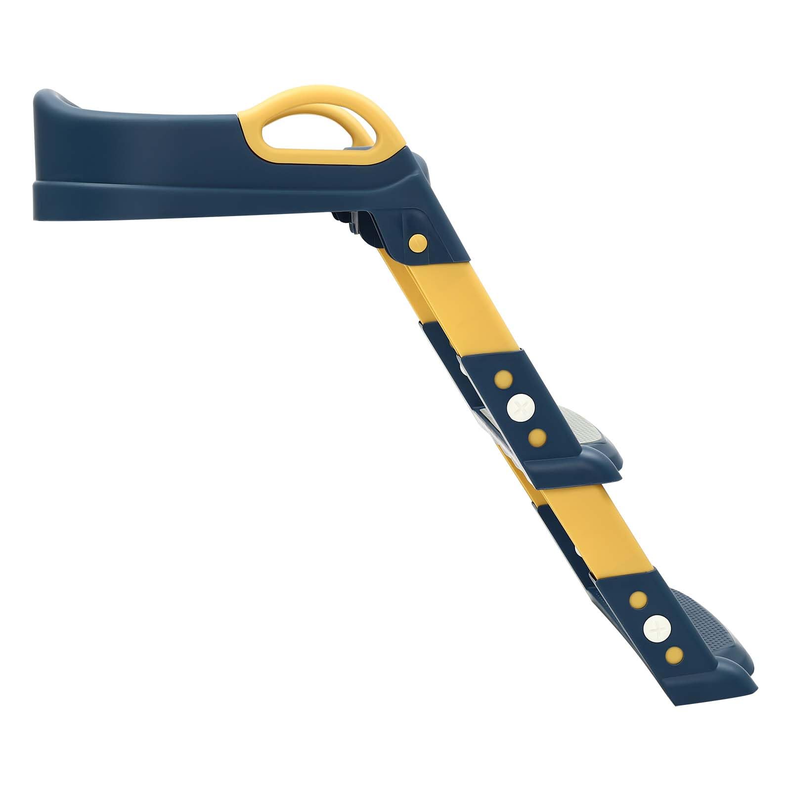 Sedile WC con scala per bambini, sedile WC a gradini per bambini, trainer per WC, scala per WC per bambini, altezza regolabile, blu