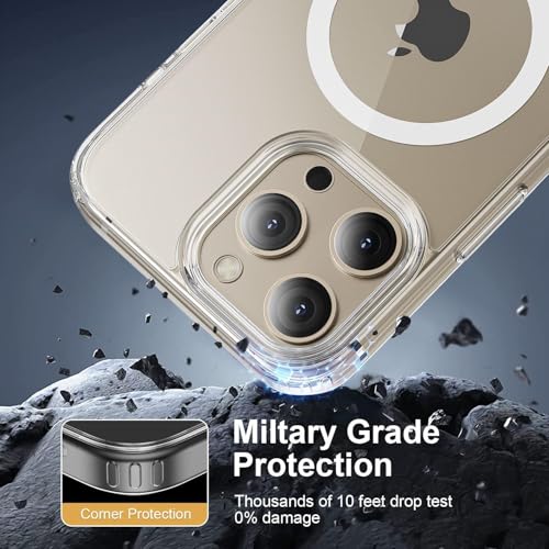 Amozo for iPhone 15 Pro Max Back Case Cover | Ultra Hybrid Mag-Safe Camera and Drop Protection Back Case Cover for iPhone 15 Pro Max - (Polycarbonate|Clear) 2