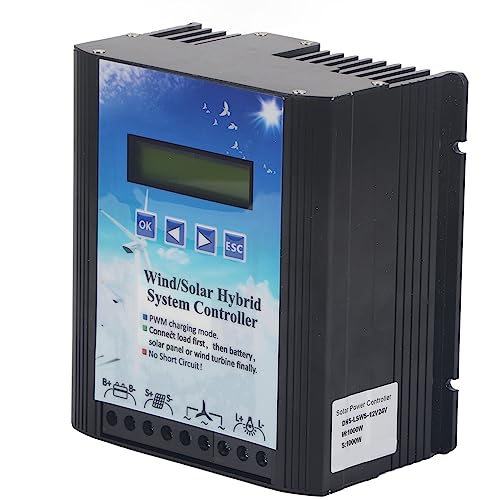 Controlador híbrido solar eólico eficiente fuera de la red sistemas de generación pantalla LCD