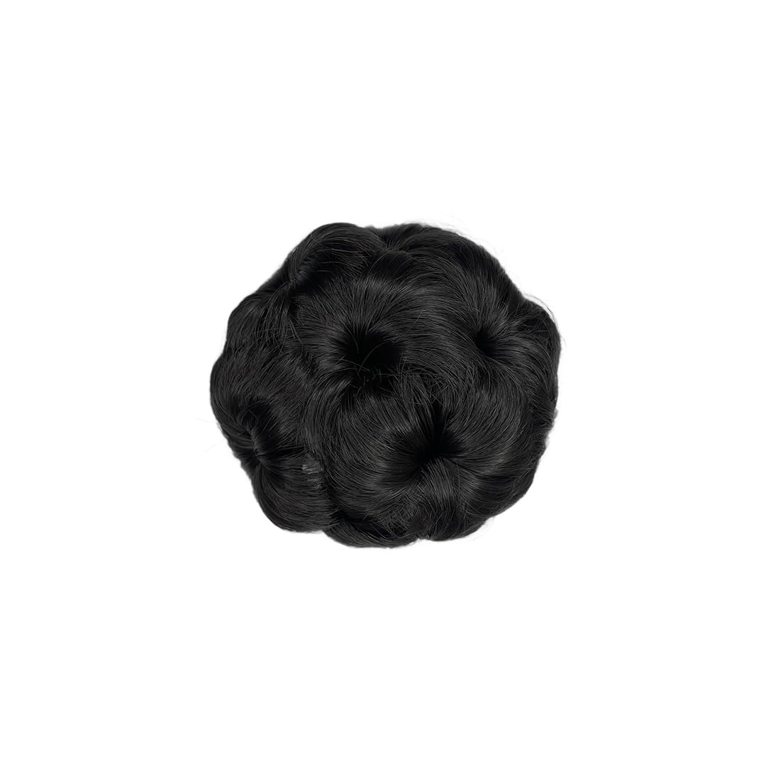 AHS Artificial Juda Bun Decoration Hair Extension Bridal With Claw Plain Panja Hair Accessories Black for Women Ledies And Girls Pack of 1-image-8