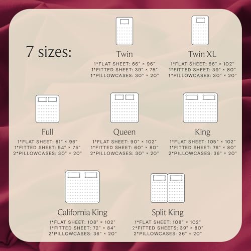 Image of LuxClub 5 PC Split King Sheet Set, Breathable Luxury Bed Sheets, Deep Pockets 18 inch Eco Friendly Wrinkle Free Cooling Sheets Machine Washable Hotel Bedding Silky Soft - Burgundy Split King