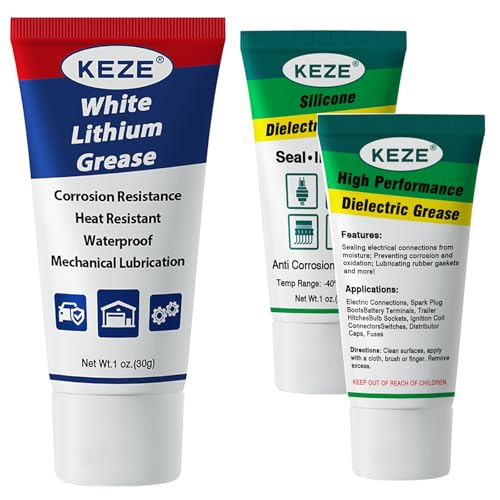 Keze White Lithium Grease Automotive 1 oz and Dielectric Grease 2 oz