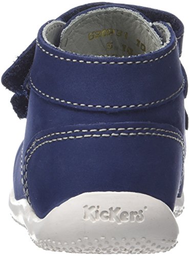Kickers Bonkro, Stivali Arricciati Bambina, Blu