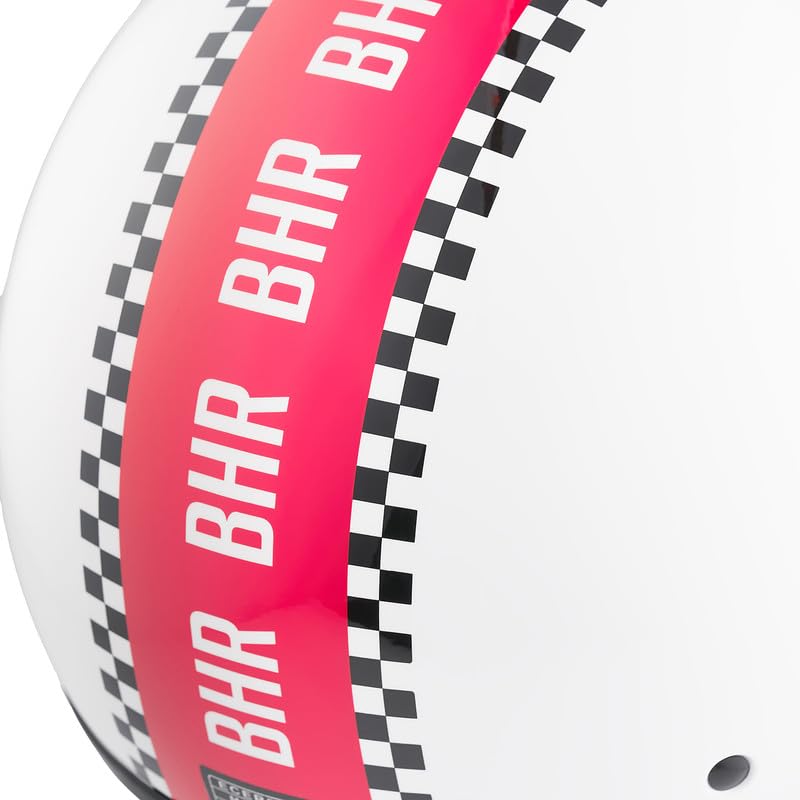 BHR Demi-Jet 835 Special kask na skuter, dopuszczony do użytku przez ECE 22.06, z wizjerem zapobiegającym zarysowaniom, wyzwalaniem mikrometrycznym i wyjmowanym wyposażeniem wewnętrznym