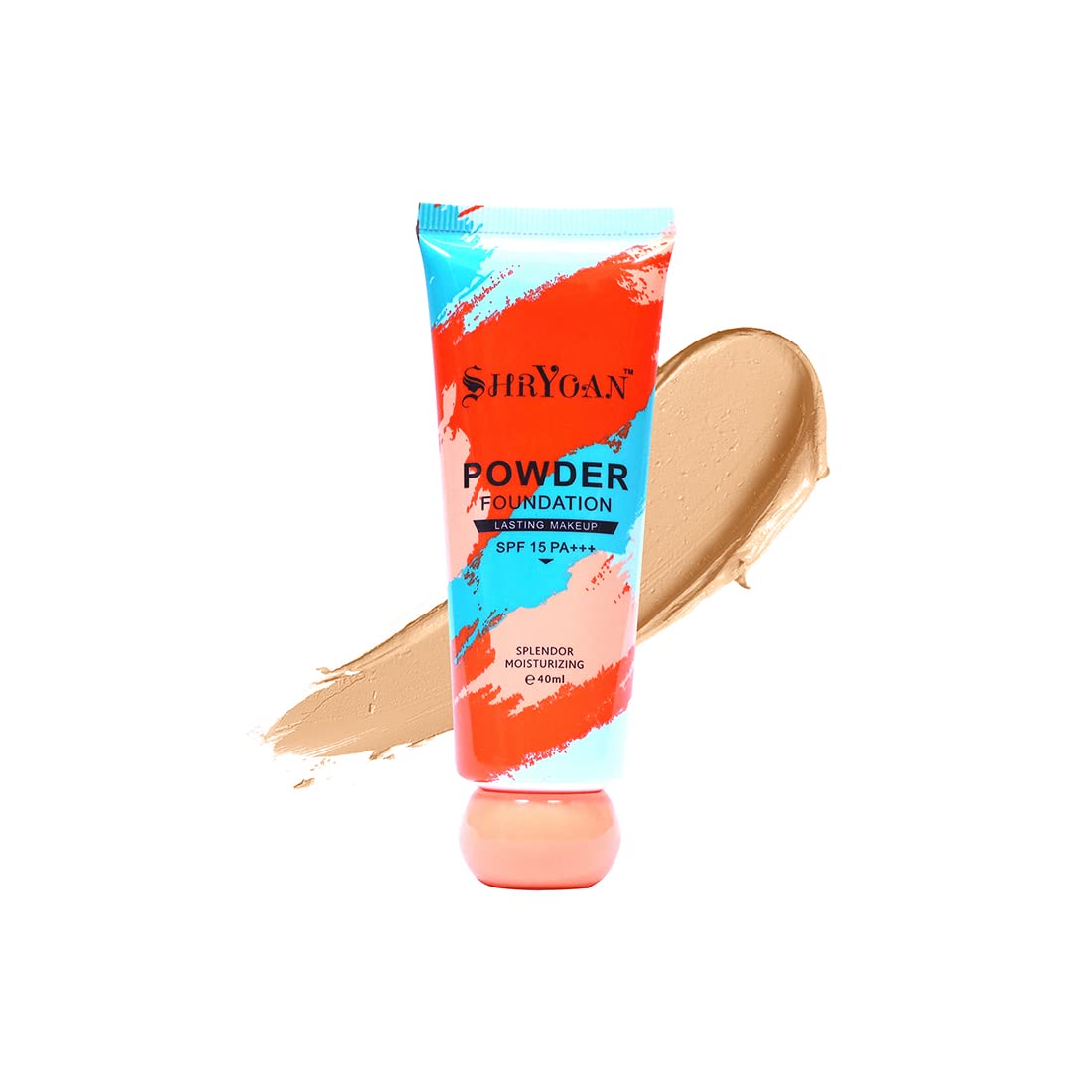 Powder Foundation SPF 15PA+++ 40ml | Creamy Full Coverage for Combination Skin| Smoothing Finish | Alcohol-Free | Long Lasting Makeup | Natural Matte Finish | 16H Oil Control | Pack of 1 | 40 ML | Shade 04