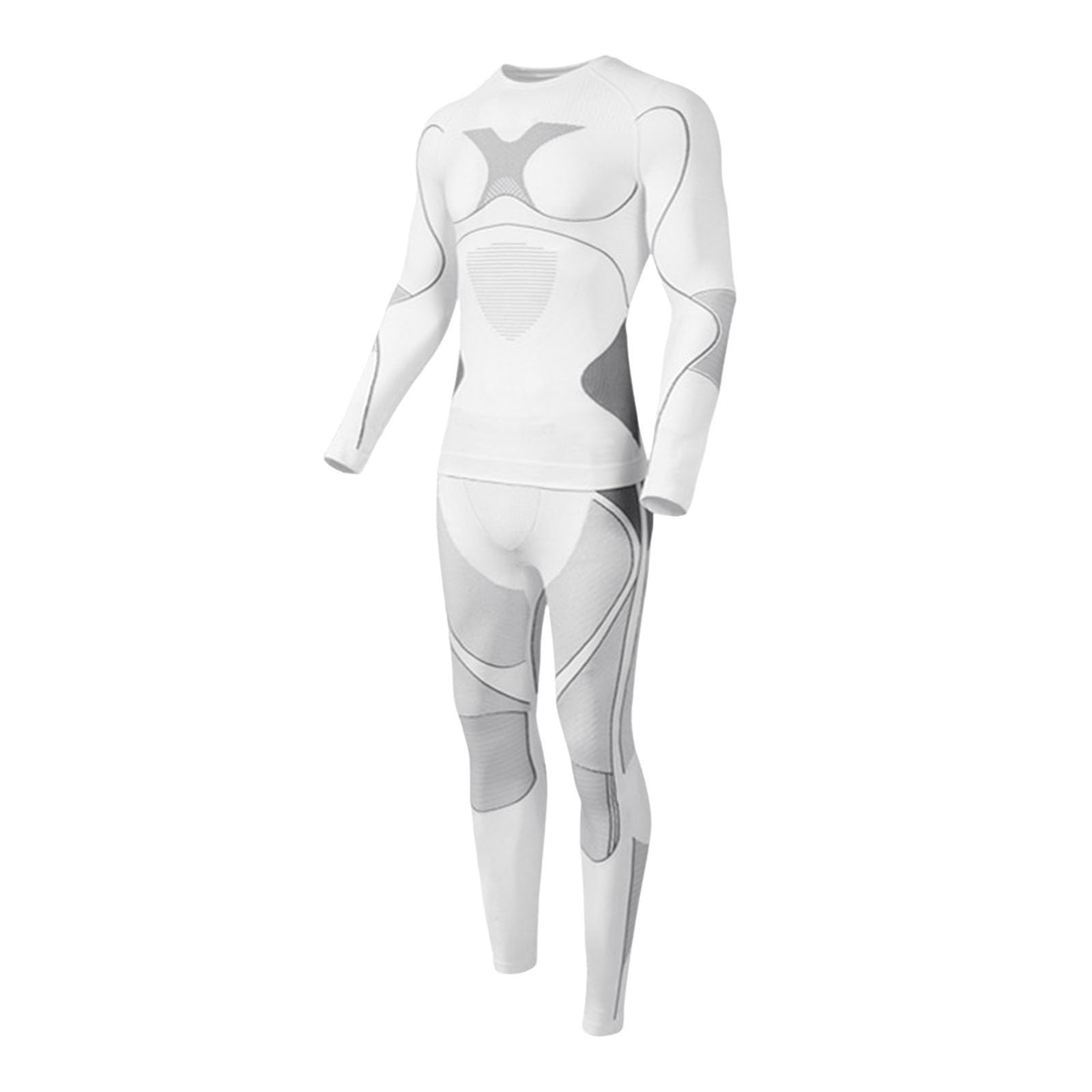 Thermounterwäsche Set Herren, Lange Funktionswäsche Atmungsaktiv Unterwäsche Sport Kompressionsanzug für Workout Skifahren Laufen Wandern Funktionswäsche Winter Skiunterwäsche