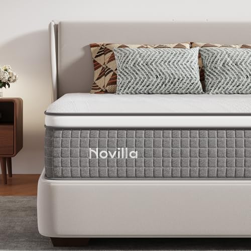 Novilla Twin Mattress 10 Inch,Twin Size Hybrid Gel Memory Foam Mattress