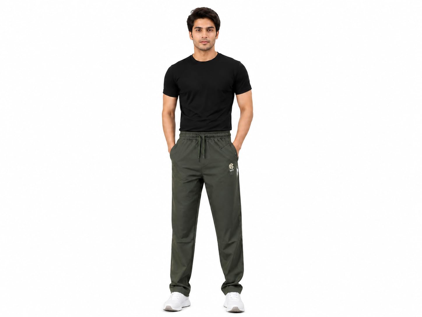 Mens Track Pants Joggers Lower Sports Pants Gym Running Workout Athletic Casual wearelastic Waist Drawstring Full Length Comfortable (in, Alpha, L, Regular, Dark Green)-image-39
