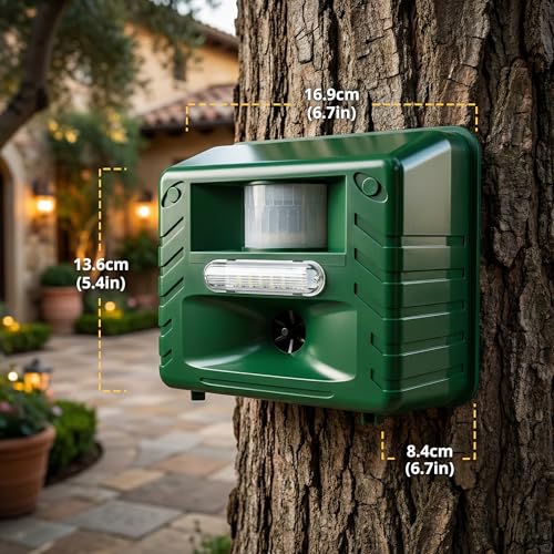 ASPECTEK Yard Sentinel Ultrasonic Animal Repeller with Remote Control and Strobe Light, Motion Sensor Pest Deterrent for Deer, Raccoons, Bears, Coyotes and Skunks, Farm, Garden and Lawn Protection by Aspectek - Image 8