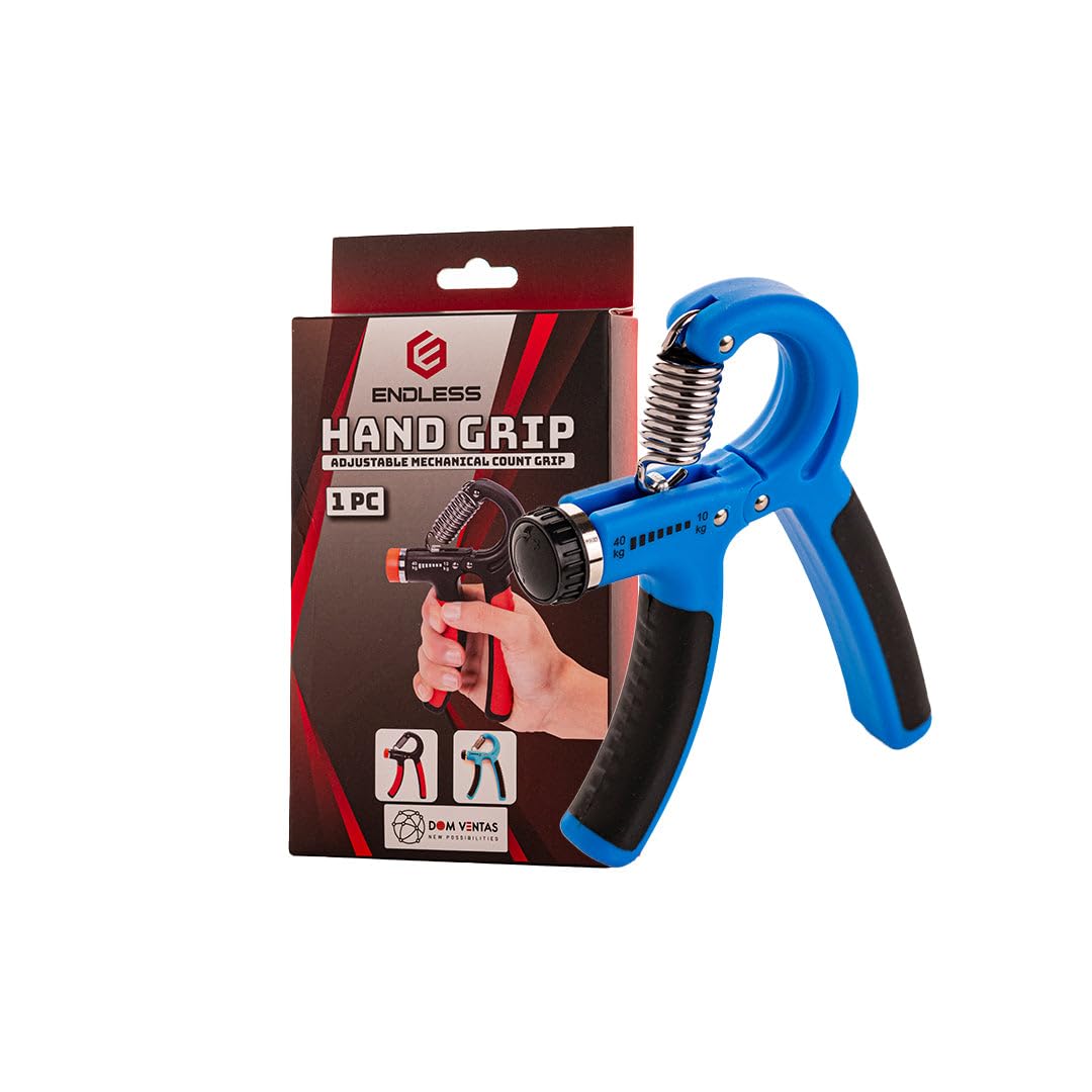 Endless Adjustable Hand Grip Strengthener| Assorted | Exercise Equipment to Use in Home and Gym for Forearm and Finger Power Gripper Exercises