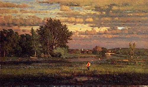 Peinture à l'huile paysage d'éclaircissement pour salon chic