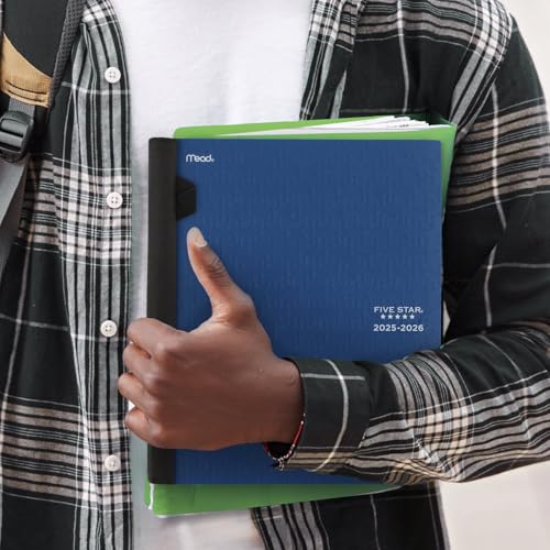 Image of Five Star Planner 2025-2026 Academic, Weekly & Monthly Advance Student Planner + Study App, 8-1 /2 inch x 11 inch, Large, Pacific Blue (CAW65920)