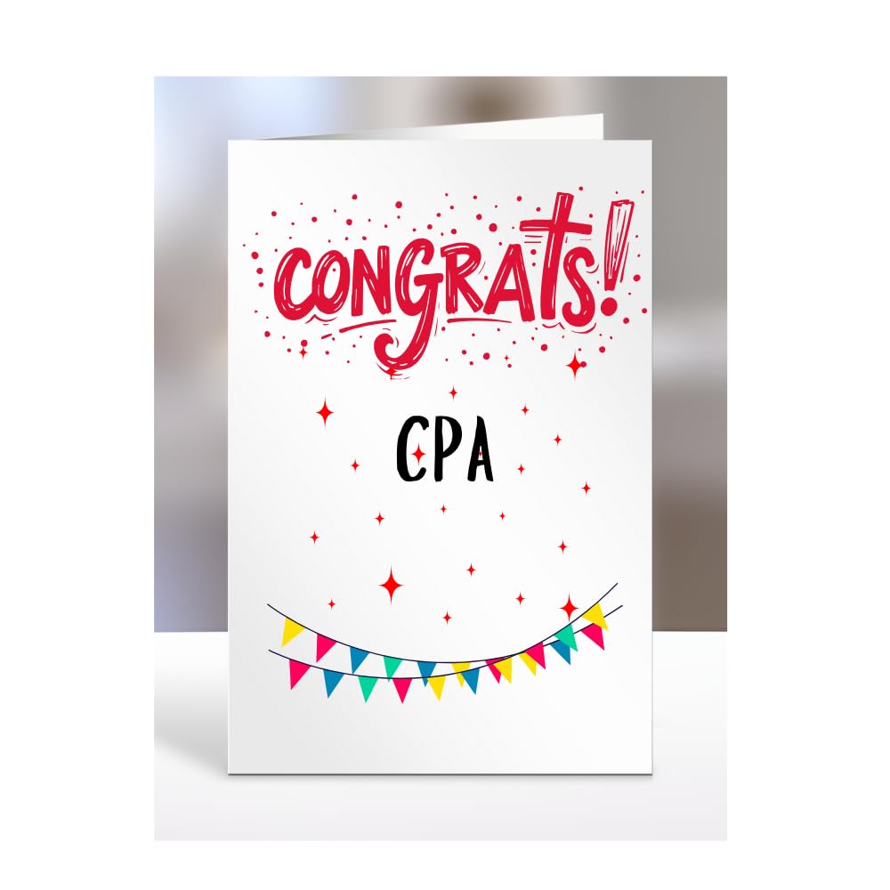 Congrats CPA Card, gifts for men, women, him, her, happy, presents, cards, female, male, congratulations, well done, on your, Certified Public Accountant, A5-313_21