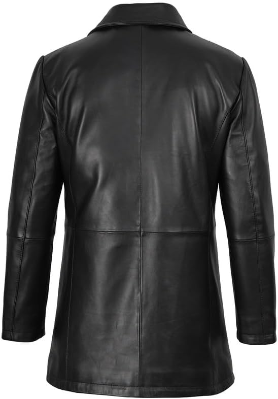 Decrum Leather Coats Men Real Lambskin Casual Car Coat Style Men Leather Jacket - Image 4