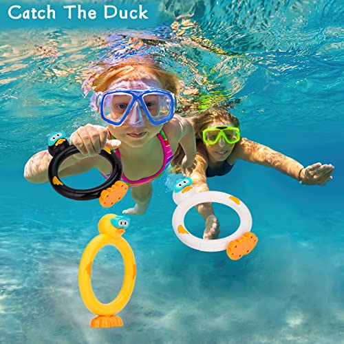 Image of Diving Pool Toys Underwater Swimming Ring Duck Diving Ring, 3 Pack