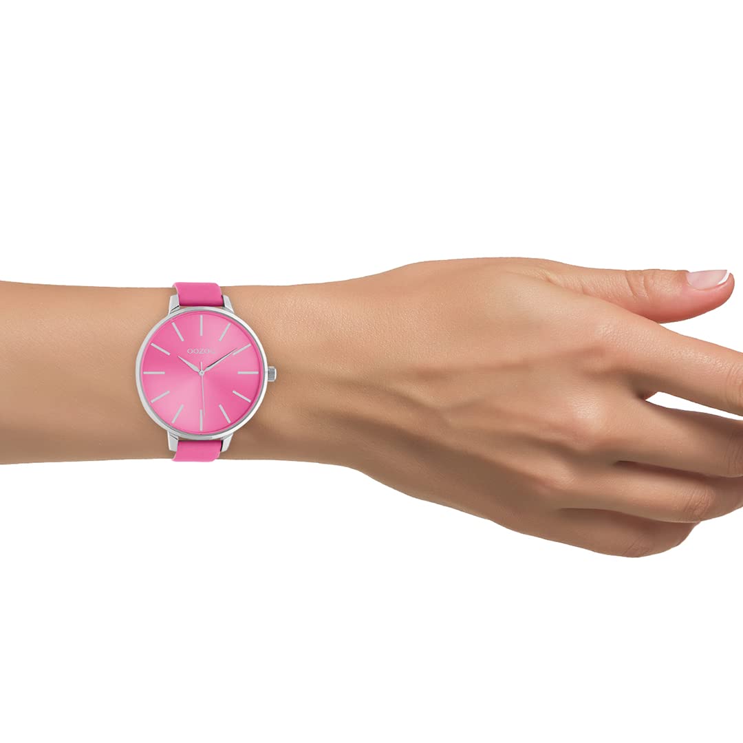 Oozoo Vintage Damen Uhr - Armbanduhr Damen mit 16mm Lederarmband - Analog Damenuhr in rund