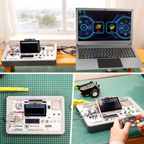 Image of ELECROW CrowPi 3 AI Learning and Development Station for Raspberry Pi 5 with 4.3 Inch Touch Screen, Learning Programming Sensor Kit for Educator, Creators, Professional Developer (Basic Kit)