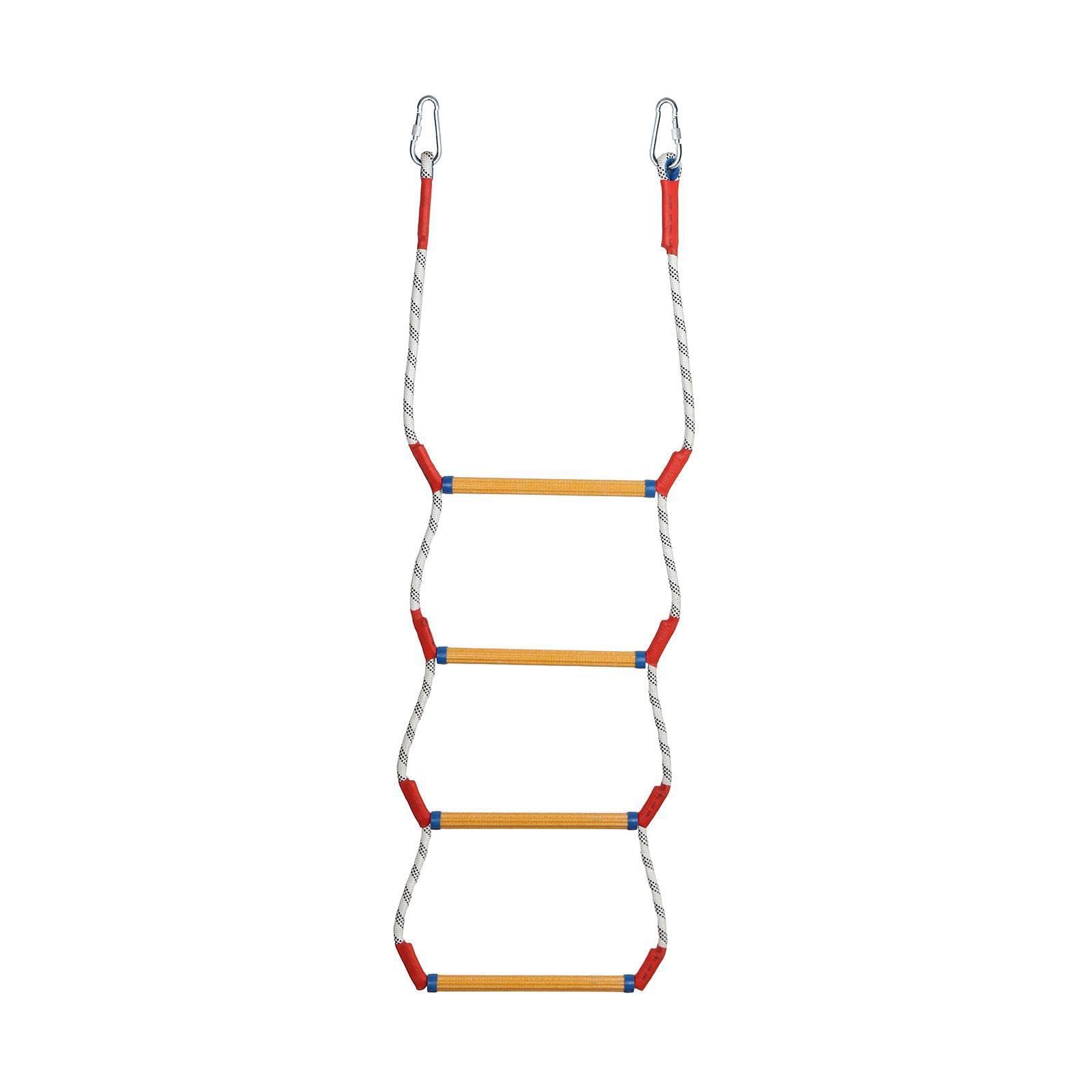 Sichere, leichte Bootsleiter aus Seil für Schlauchboote mit einfach zu bedienenden Sprossen für ein komfortables Einsteigen. Geeignet für Pontonboote, Angelboote und, Vier Reifen, 30 x 25 cm