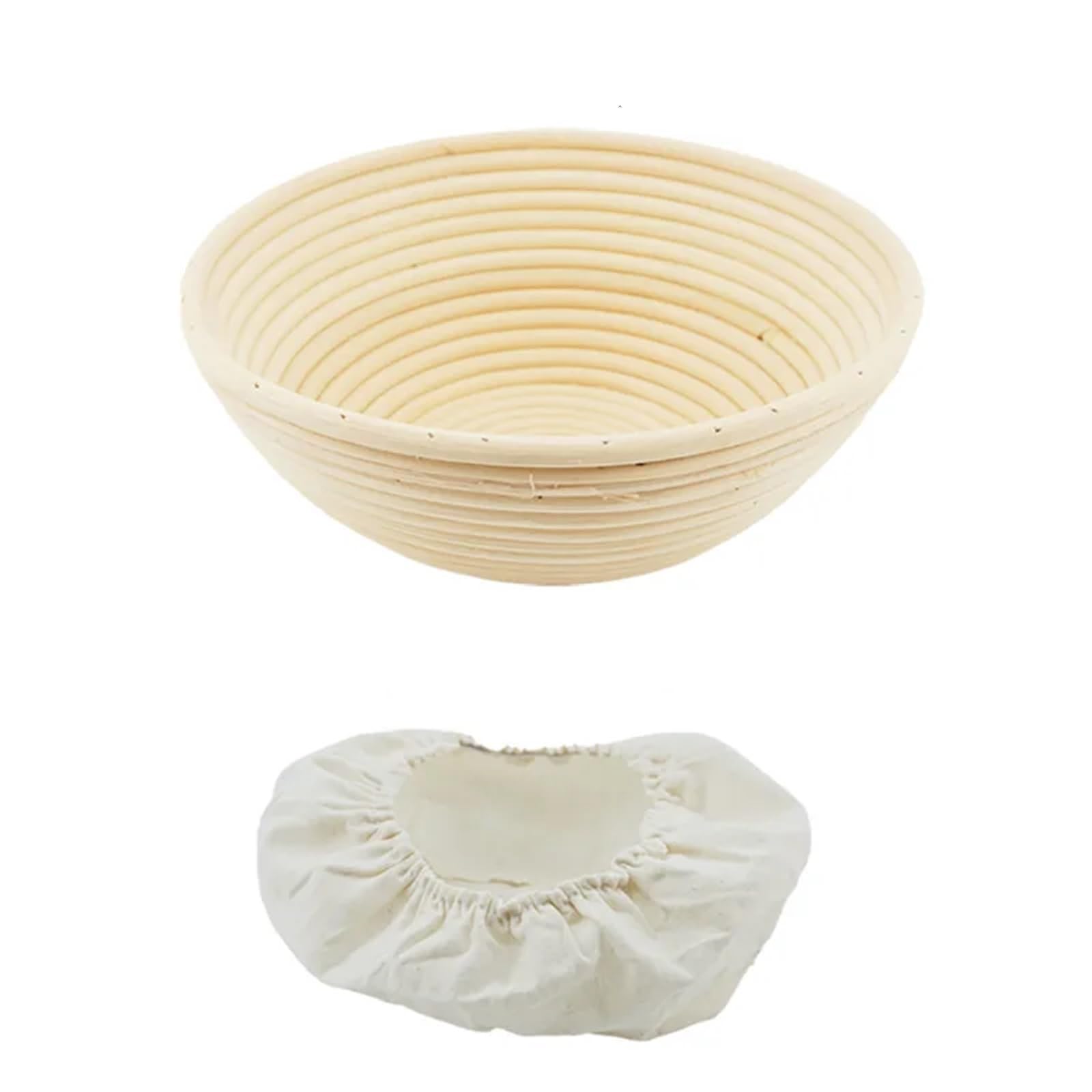 Kosz do proofingu chleba, Rattanowe kosze do wyrastania chleba Okrągłe owalne drewno w kolorze wielu rozmiarów(Round 25X8.5cm)