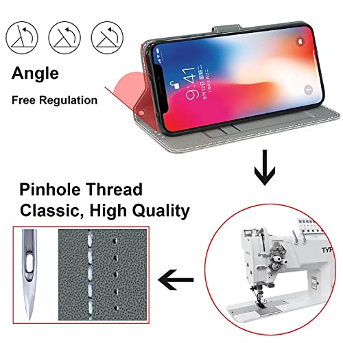 Bnvdfre for Sony Xperia 10 V Case Flip Wallet Phone Case Shockproof PU Leather Card Holder Magnetic Stand Protector Cover for Sony Xperia 10 V - Image 3