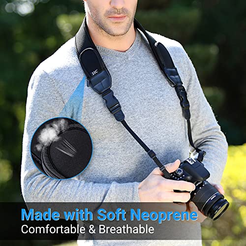 Dslr Camera Neck Strap, Soft Neoprene Shoulder Belt For Canon Eos R5 R6 5D Mark Iv 6D Mark Ii Sl3 Sl2 T8I T7 T7I 90D 80D Nikon D6 D5 Df D850 D810 D780 D7500 D5600 D3500 Etc With Zipped Pockets #TOP1