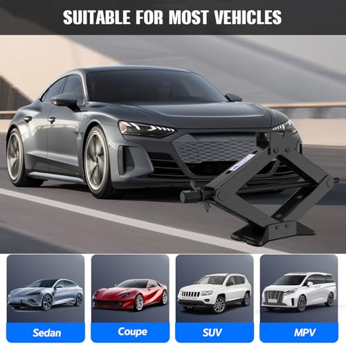 Image of Car Jack Kit, 3 Ton (6614 lbs) Scissor Jack for Car, SUV, MPV