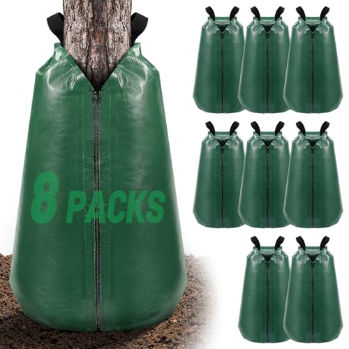 20 Gallon Tree Watering Bag - 8~10 Hours Slow Release, UV Resistant PVC Drip Irrigation Bags, for Summer New Trees Watering, 8 Packs