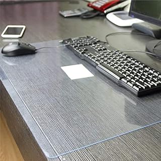 VISZC Clear Non-Slip Writing Desk Pad for Home Office, PVC Thicken Desk Table Protector Transparent Mouse Mat, Waterproof Heat Resistant,1.5mm(Size:30x30cm/12x12in)
