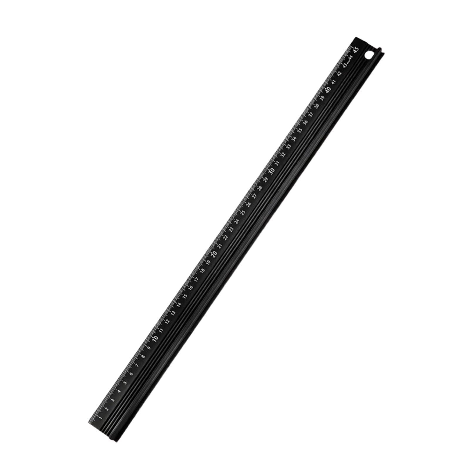 Zbiianxer Black Professional Thickened Aluminum Ruler 3 Size For Accurate Measurement & Smooth Cutting In Crafting & Construction Aluminum Measuring Ruler