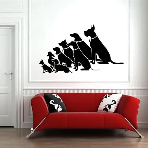 Dog Pet Shop Wall Decor Wall Stickers Grooming Salon Veterinary Stickers Murals Animal Wall Stickers 78x42cm