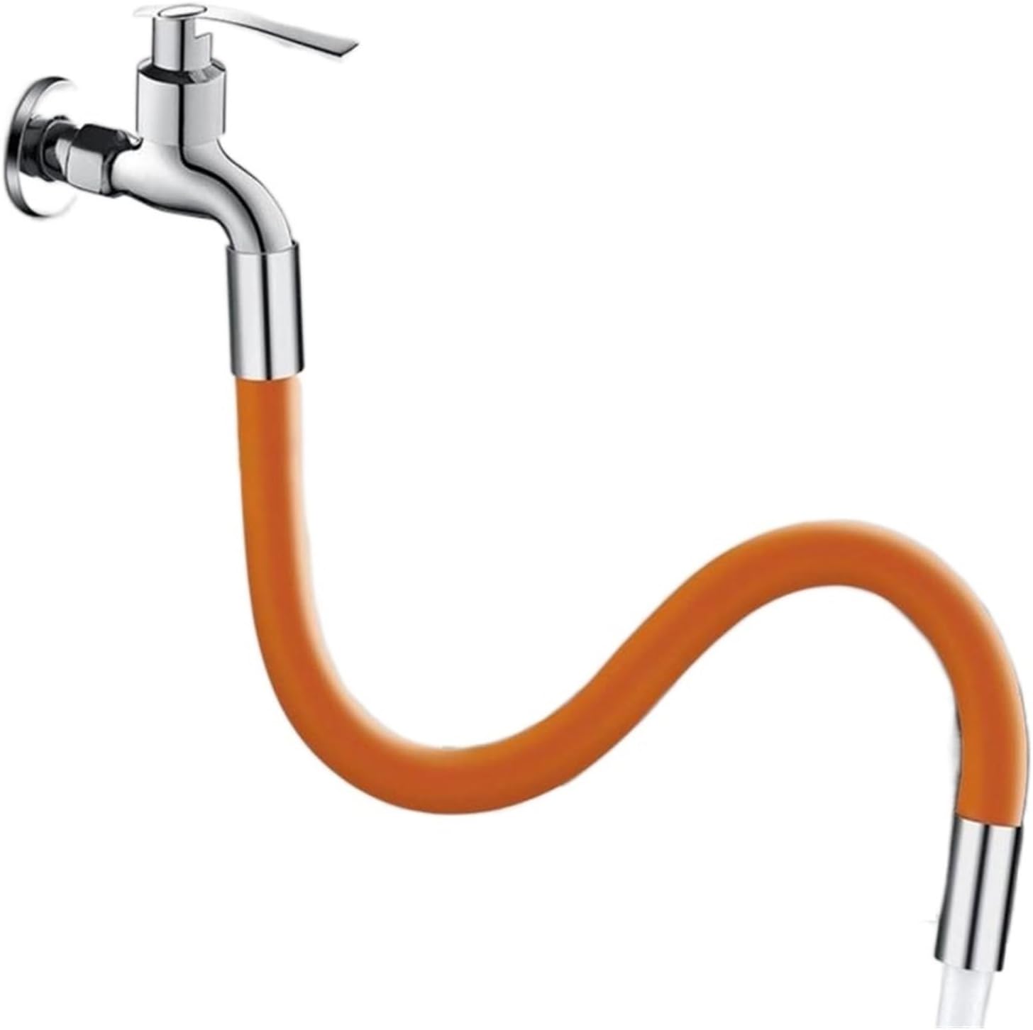 Faucet Extender Hose,Waterpipe,Faucet Extension Extender Bathroom 360° Rotation Adjust Bending Faucet Splash Proof Universal Extension Tube for Wash Basin(Orange 50 Cm)