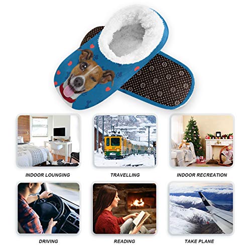 susiyo Jack Russell Terrier Emoticon Dog House Slippers Soft Warm Indoor Fuzzy Feet Slipper for Women4