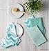 DII Cleaning Collection Multi-Purpose Microfiber, Aqua Chevron, Dishtowel Set