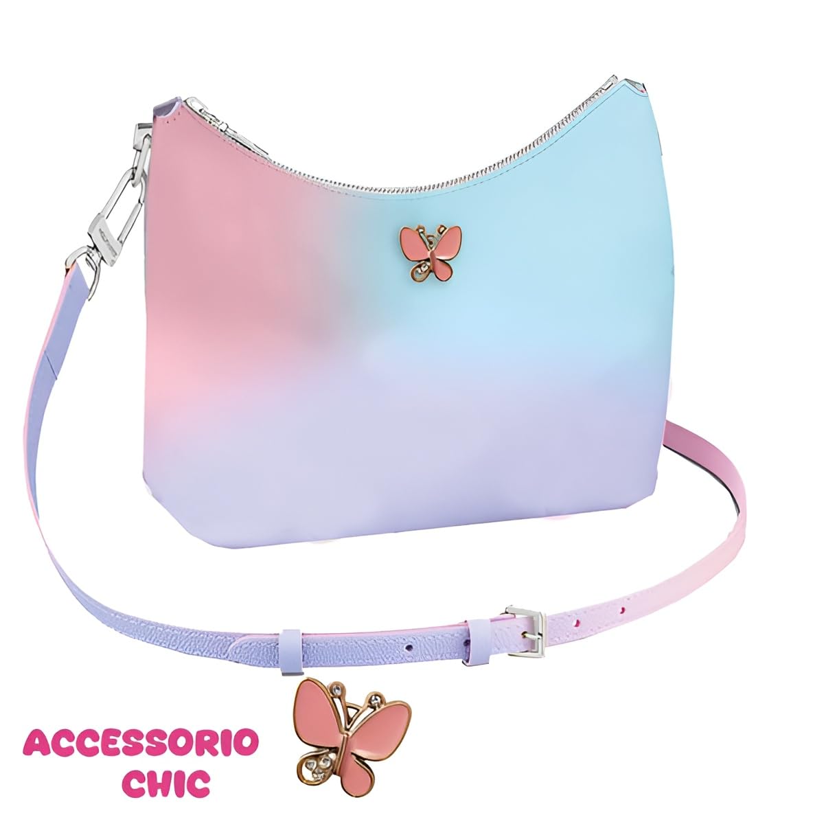 Be Happy Borsa Moon Bag Gradient - Tinta Unita (1 Pezzo Random) - 24x22x13 cm