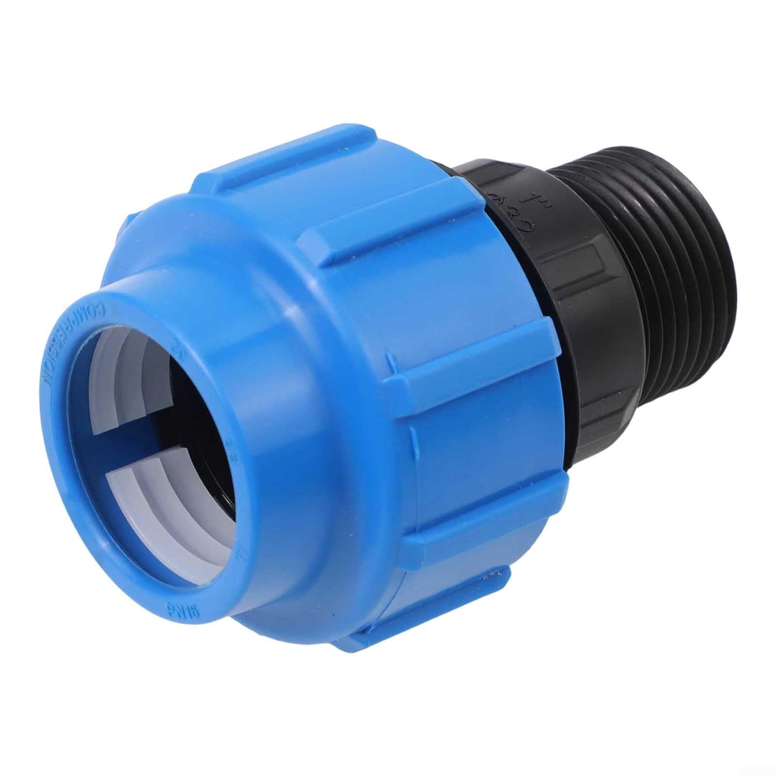 Drinking Water Grade Male Adaptor for PE Pipes with Screw Type Connection and Compatibility Multiple Sizes (32mm x 1inch)