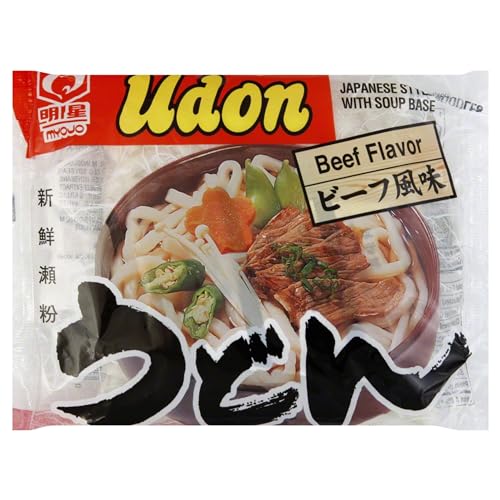 Myojo Udon Japanese Style Noodles with Soup Base, Beef Flavor,