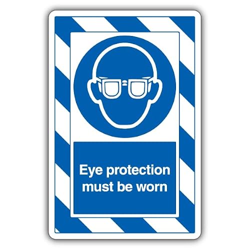 V Safety Eye Protection Must Be Worn - ExtraViz 250 x 350 mm - 2mm Rigid Plastic Safety Sign