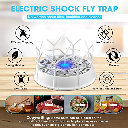 Qualirey 2 Pcs Electric Fly Trap Pest Device Fly Trap For Indoor House Gnat Flying Insect Trap Automatic Fruit Fly Killer Bug Catcher Pest Control Catcher For Outdoor Patios Flies Repellent Tools #TOP2