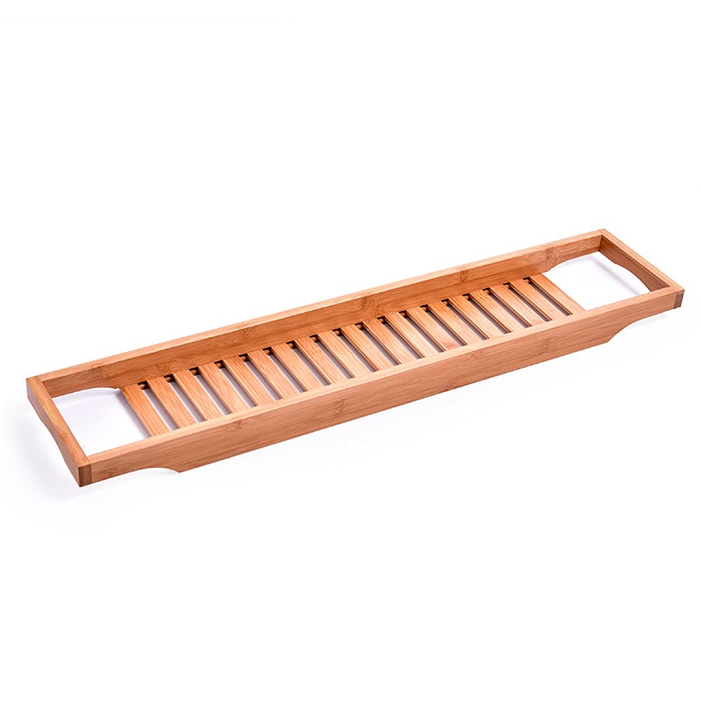 Bambus-Bad-Duschregal – elegantes Badezimmer-Regal aus Holz für Zuhause, platzsparendes Design, perfekt für Badewanne und Duschzubehör