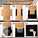 Janlaugh 10 Sets Vinyl Record Mailers 12.6 x 12.6 x 1 Shipping Boxes Easy Fold Album Corrugated Cardboard Box with Fragile Stickers and Bubble Bags for Packing Shipping Moving Storage(Black)