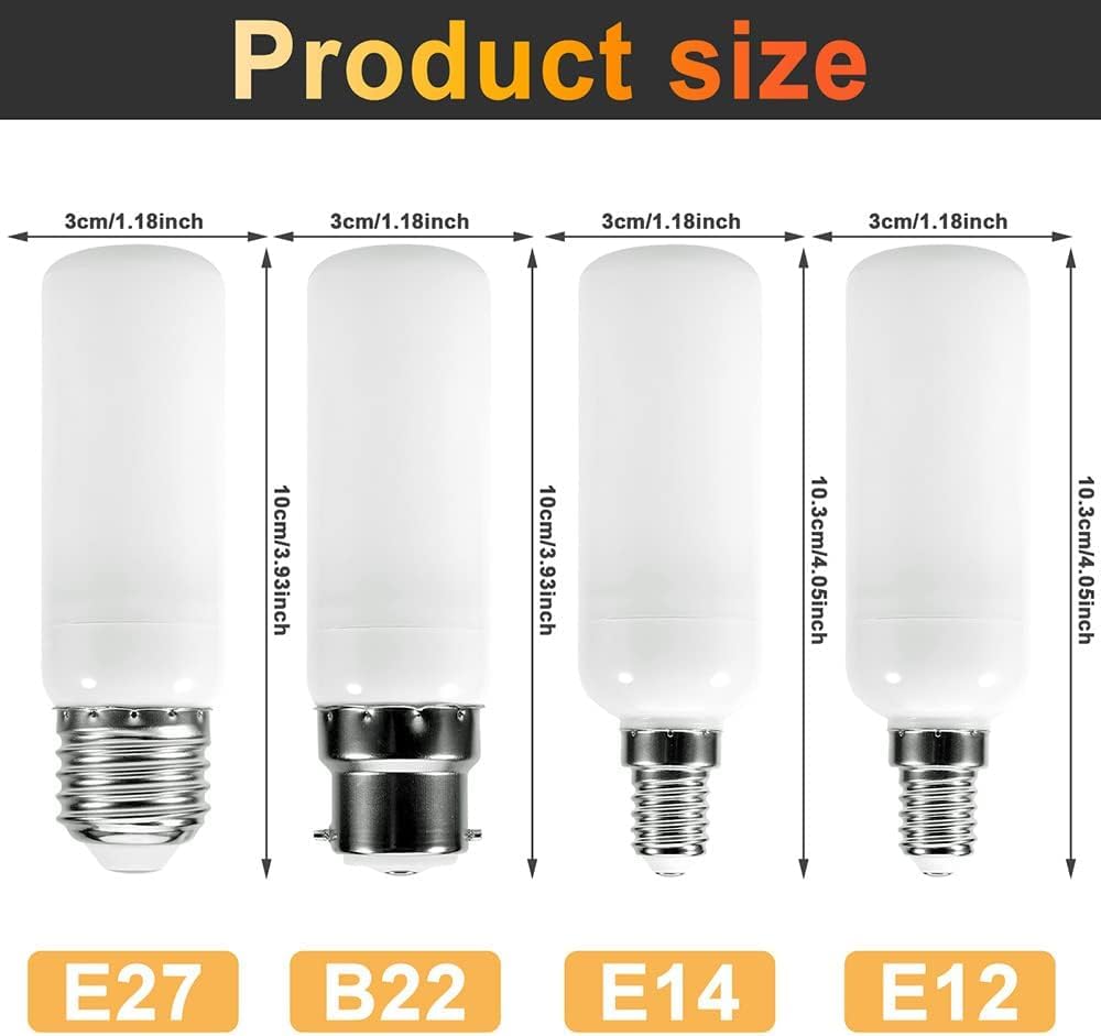 3w LED Fuoco Fiamma Lampadina Luci 3 modalità Dinamico Effetto Sfarfallio Lampada per Interni All'aperto Home Party Decoration